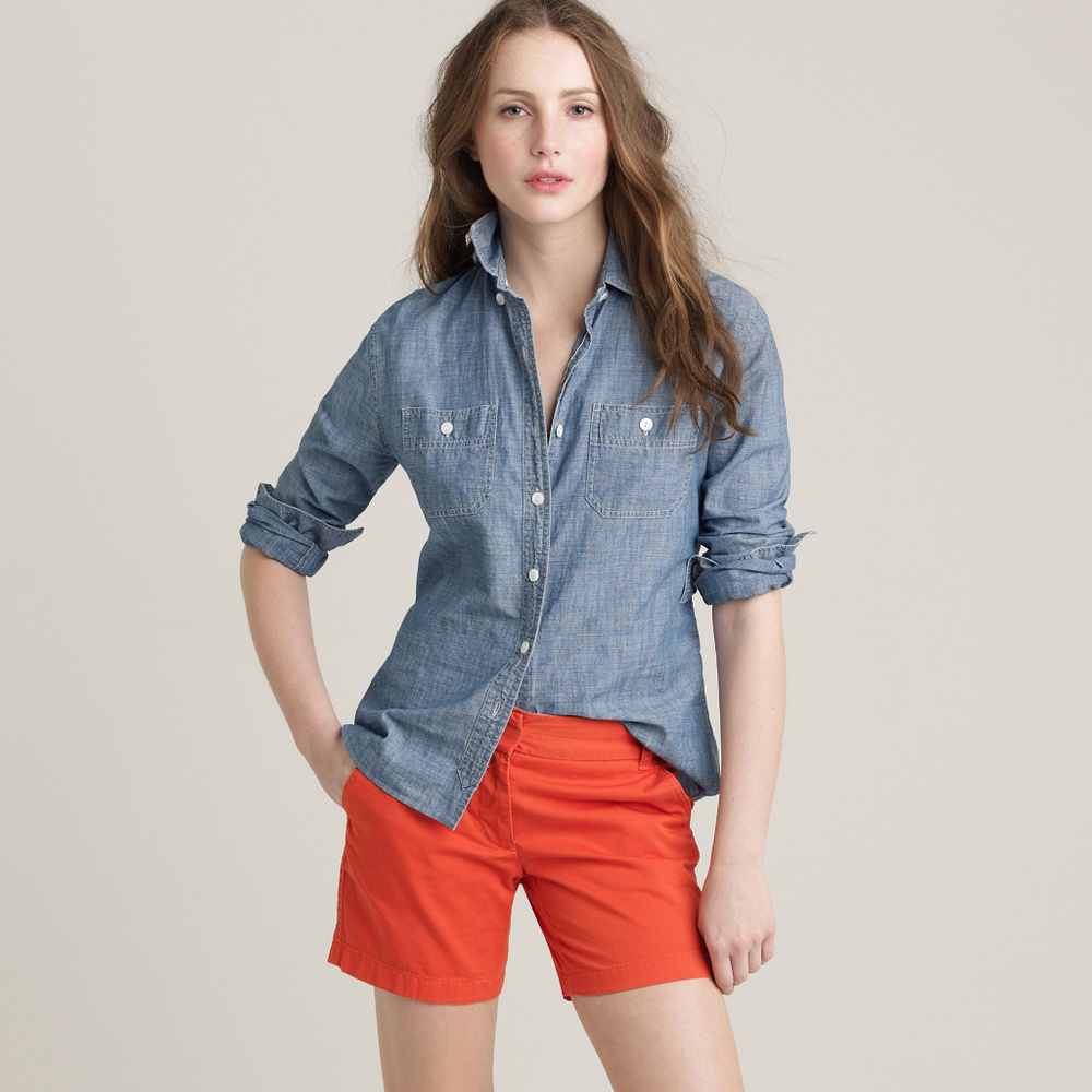 J. Crew Broken in 100% cotton 5" chino short